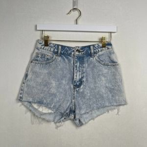 NWT‎ Adika stone washed denim high waisted distressed Jean cutoff shorts Size Sm